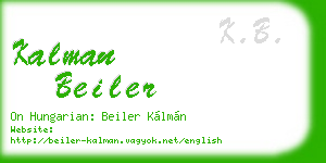 kalman beiler business card